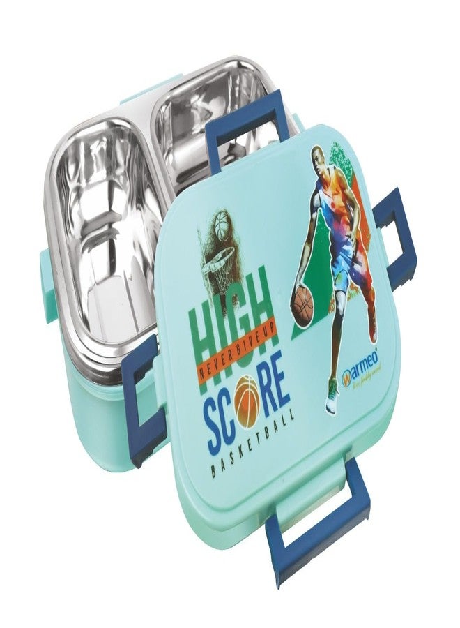 WARMEO علبة طعام معزولة من وارميو وندر، قسمان مع غطاء قابل للقفل وصمام بخار، أزرق | مناسبة للطعام، مناسبة للأطعمة الرطبة (غير مناسبة للسوائل) - Image 1